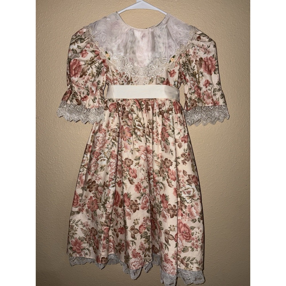 Poly Kids 80's Vintage Floral Cottage Core Size 8 Made In the USA